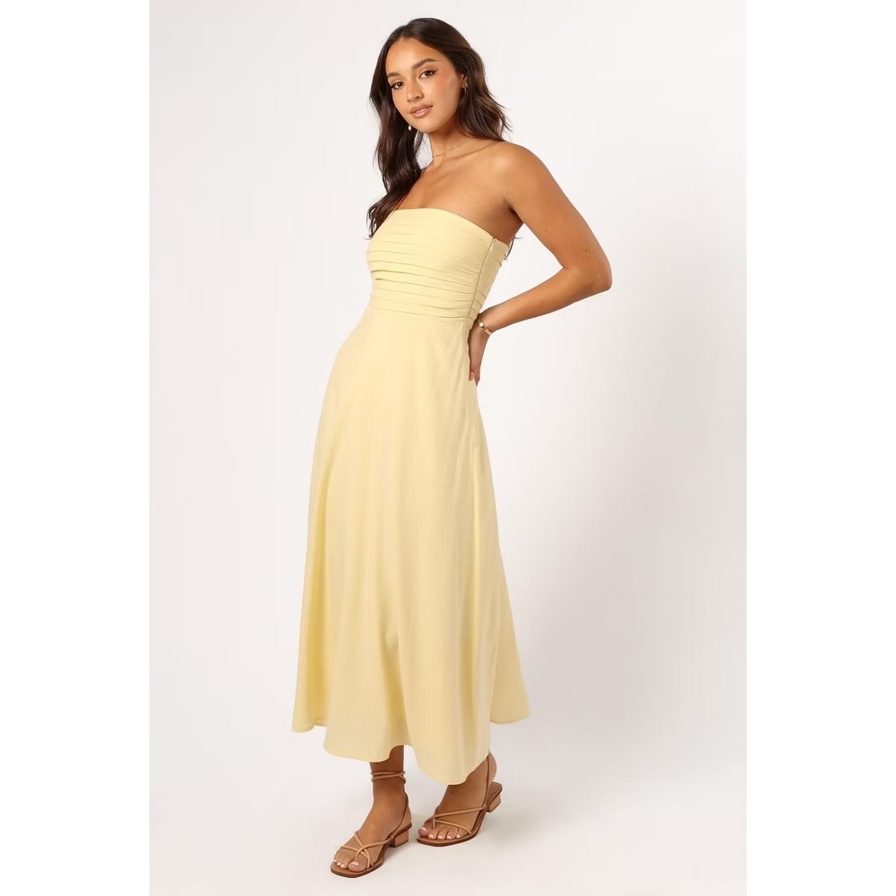 Petal + Pup Women's Kenna Strapless A-Line Maxi Dress Butter Yellow S